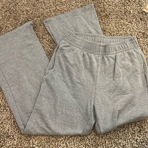 wide leg sweat pants